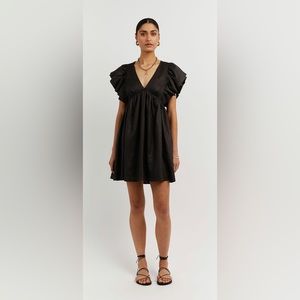 DISSH Bonnie Black Linen Dress